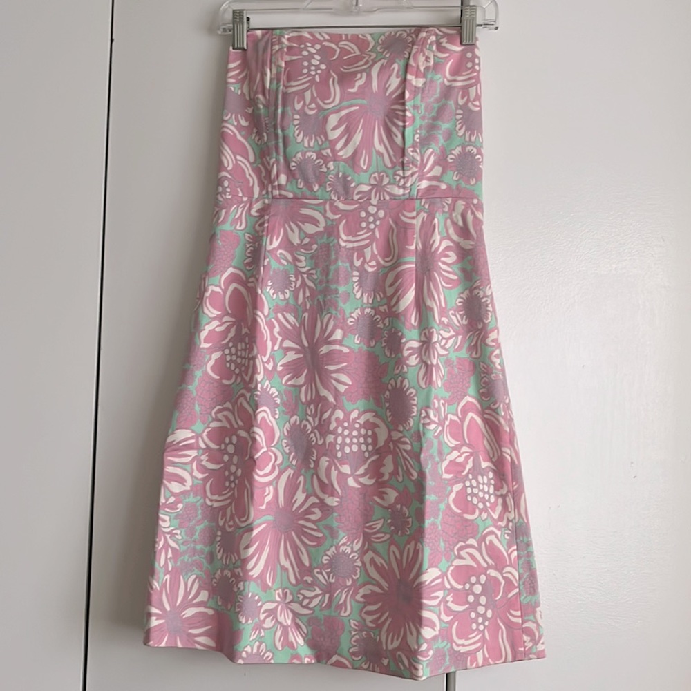 Tibi Sun Dress Strapless Size 6